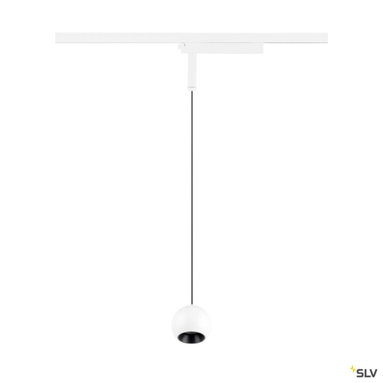 SLV 1010453 LIGHT EYE® 2.0, 1~ Pendelleuchte, Pendellänge 200 cm, 2700 K, 30°,, weiß / schwarz