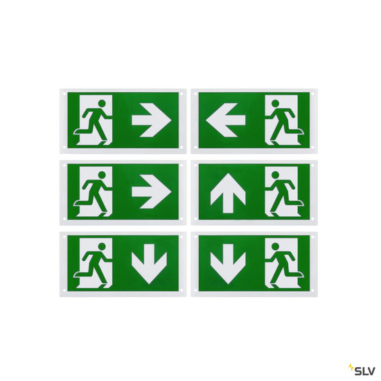SLV 1010497 P-LIGHT, 6er Set, Piktogrammfolie, B: 15.5 H : 30 cm, grün