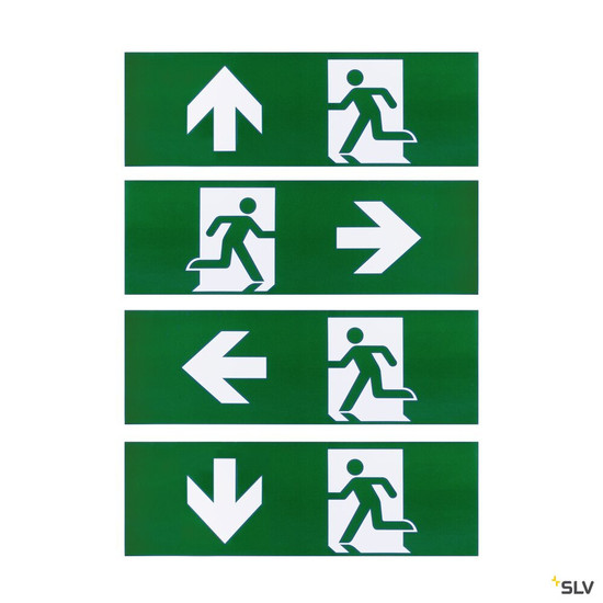 SLV 1010499 P-LIGHT, 4er Set,Piktogrammfolie, B: 10 H: 30 cm, grün