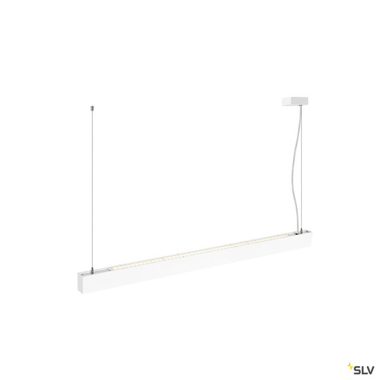 SLV 1010509 GLENOS® PRO, Pendelleuchte, 1,2m, DALI, UGR16, Pendellänge 210 cm, 3000K, 75°, weiß / schwarz