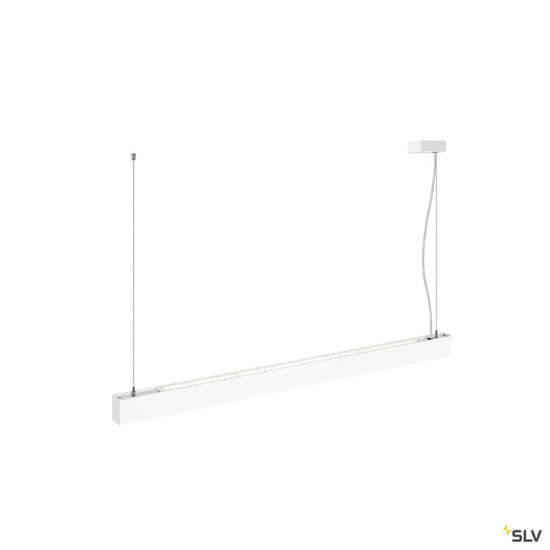 SLV 1010511 GLENOS® PRO, Pendelleuchte, 1,2m, DALI, UGR16, Pendellänge 210 cm, 4000K, 75°, weiß / schwarz