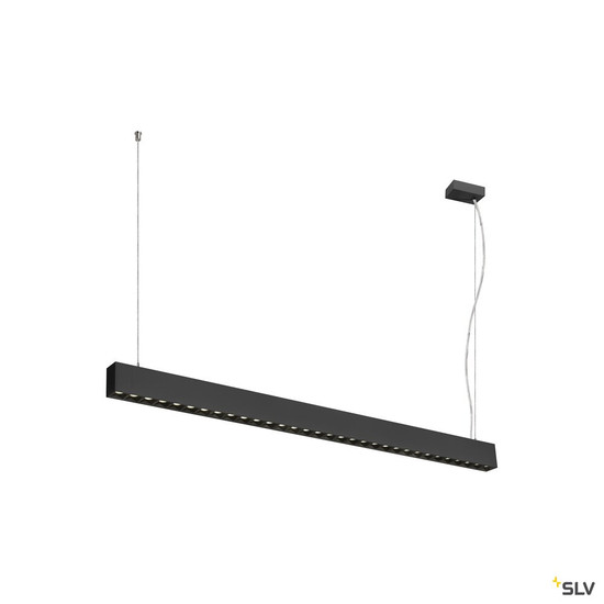 SLV 1010512 GLENOS® PRO, Pendelleuchte, 1,2m, DALI, UGR16, Pendellänge 210 cm, 4000K, 75°, schwarz