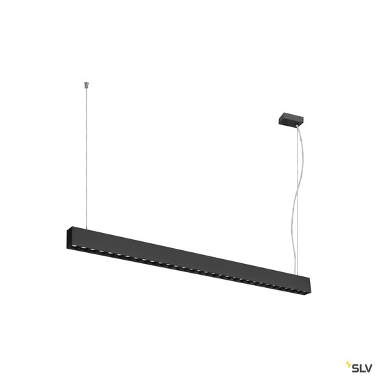 SLV 1010512 GLENOS® PRO, Pendelleuchte, 1,2m, DALI, UGR16, Pendellänge 210 cm, 4000K, 75°, schwarz