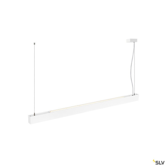 SLV 1010513 GLENOS® PRO, Pendelleuchte, 1,5m, DALI, UGR16, Pendellänge 210 cm, 3000K, 75°, weiß / schwarz