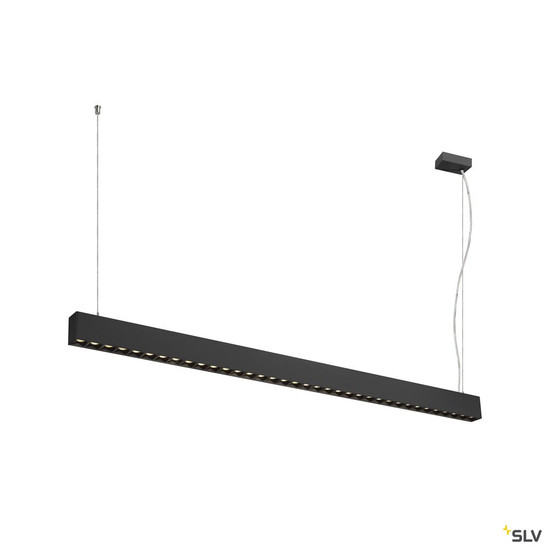 SLV 1010514 GLENOS® PRO, Pendelleuchte, 1,5m, DALI, UGR16, Pendellänge 210 cm, 3000K, 75°, schwarz