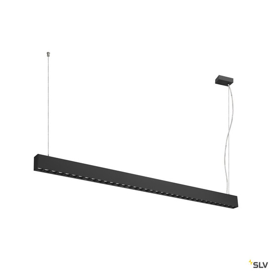 SLV 1010514 GLENOS® PRO, Pendelleuchte, 1,5m, DALI, UGR16, Pendellänge 210 cm, 3000K, 75°, schwarz