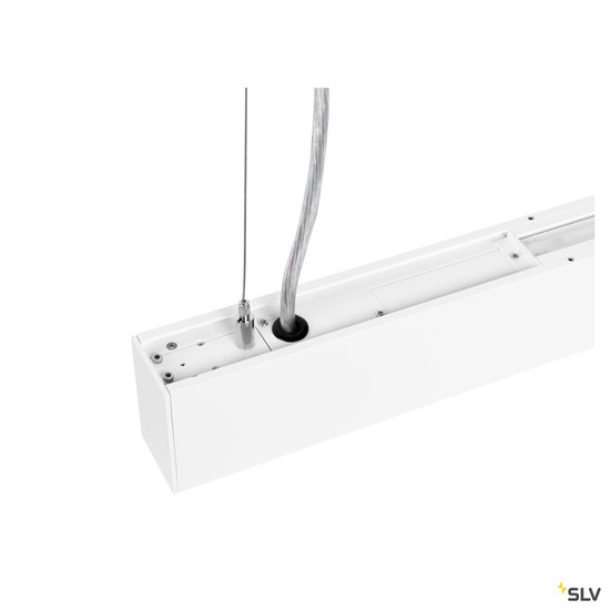 SLV 1010515 GLENOS® PRO, Pendelleuchte, 1,5m, DALI, UGR16, Pendellänge 210 cm, 4000K, 75°, weiß / schwarz