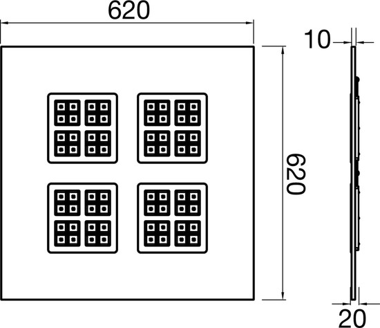 SLV 1010579 PAVANNO 625 45 830/840/850 BK WH UGR19 DALI