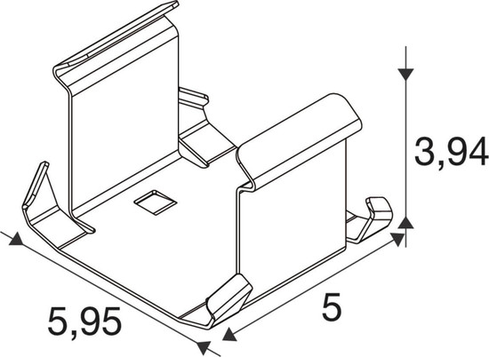 SLV 1010719 RETRO, Trunking PC Blind Cover Mounting Clip SLVtec