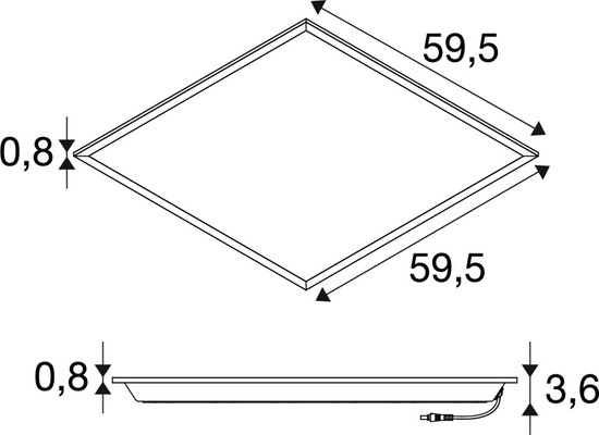 SLV 1010748 PANEL P, 595 45 830 WB UGR19