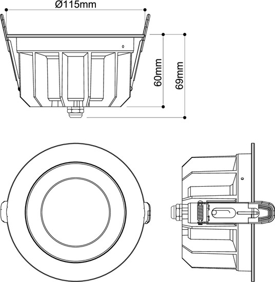 SLV 1010759 DOWNLIGHT P, 115 18 HG 840 60 ML DALI WH IP54