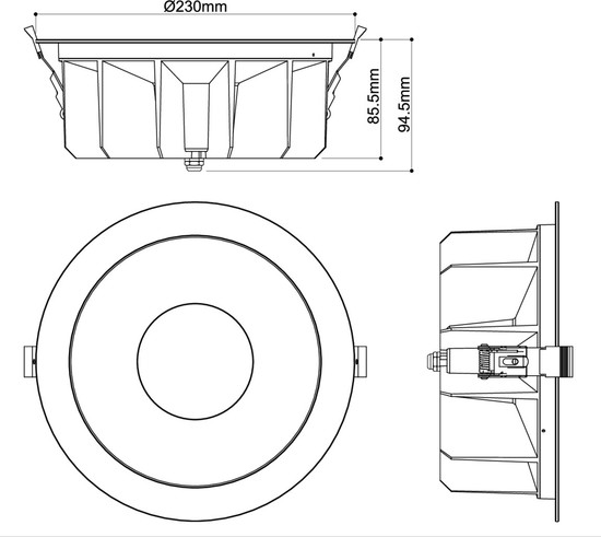 SLV 1010768 DOWNLIGHT P, 230 40 WM 840 60 ML DALI WH IP54
