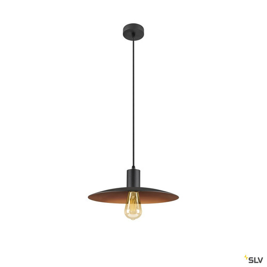 SLV 1010786 LALU® SET, Pendelleuchte, E27 Base, ELYPSE 33, Pendellänge 200 cm, 1 x max. 7.5 W, schwarz