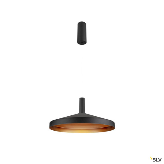 SLV 1010791 LALU® SET, Pendelleuchte, LED Base, TETRA 36, PHASE, Pendellänge 200 cm, 2700/3000 K, 40°, schwarz