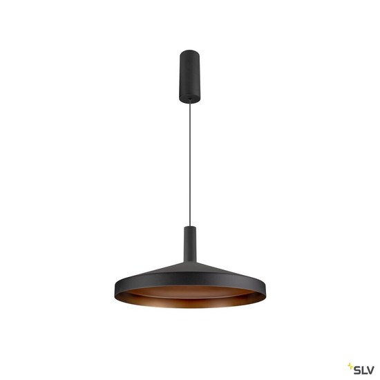 SLV 1010791 LALU® SET, Pendelleuchte, LED Base, TETRA 36, PHASE, Pendellänge 200 cm, 2700/3000 K, 40°, schwarz