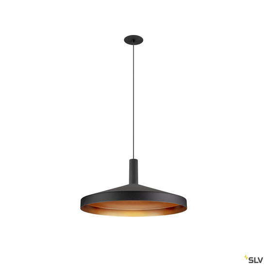 SLV 1010795 LALU® SET, Pendelleuchte, LED Base, TETRA 36, PHASE, Recessed, Pendellänge 200 cm, 2700/3000 K, 40°, schwarz