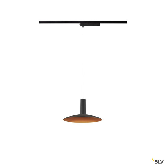 SLV 1010798 LALU® SET, 1~ Pendelleuchte, LED Base, ELYPSE 22, PHASE, Pendellänge 200 cm, 2700/3000K, 40°, schwarz