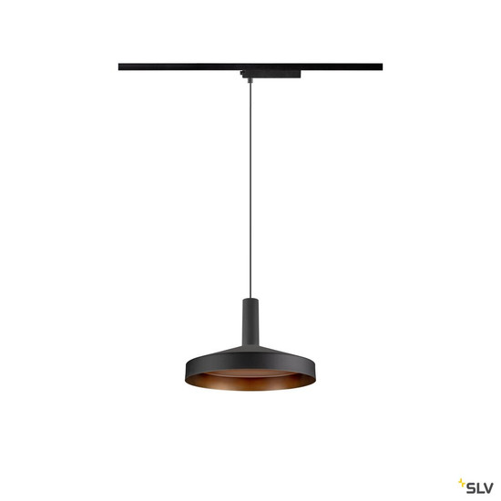 SLV 1010799 LALU® SET, 1~ Pendelleuchte, LED Base, TETRA 24, PHASE, Pendellänge 200 cm, 2700/3000K, 40°, schwarz