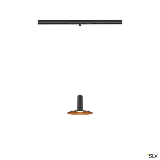 SLV 1010802 LALU® SET, 48V Pendelleuchte, LED Base, ELYPSE, DALI, Pendellänge 200 cm, 2700/3000K, 40°, schwarz