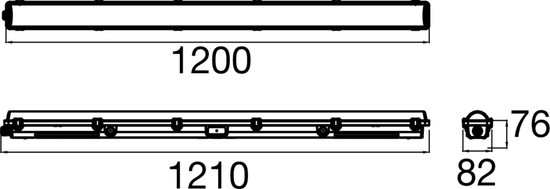 SLV 1010817 Waterproof Feuchtraumleuchte C, 1200 57 830/840/850 ML DALI IP65