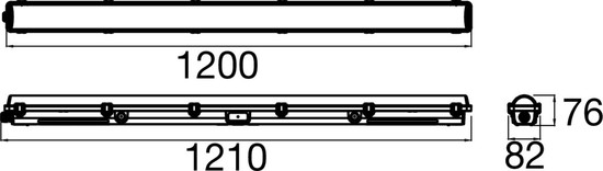 SLV 1010821 Waterproof Feuchtraumleuchte P, 1200 65 830/840/850 ML IP65