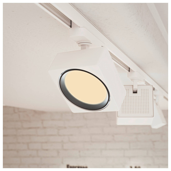 SLV 1010852 EURO CUBE 2 L, 3-Phasen Spot, rechteckig, 3000K, 21W, DALI 2, 40°, weiß / schwarz