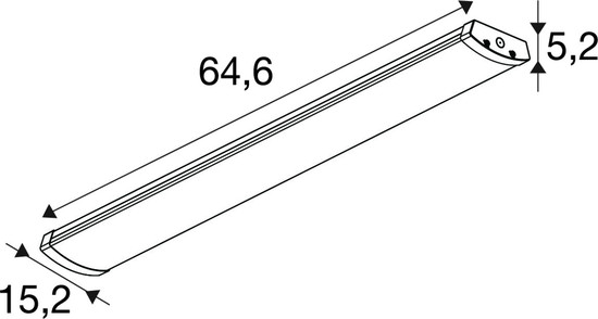 SLV 1010908 BATTEN FLAT P, 600 27 830/840/850 ML Microwave WH