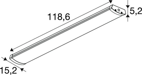 SLV 1010913 BATTEN FLAT P, 1200 52 830/840/850 ML DALI2 EM 3H WH