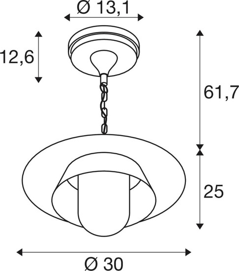 SLV 1011025 SEJERO, Pendelleuchte, E27, Pendellänge 49.1cm, anthrazit