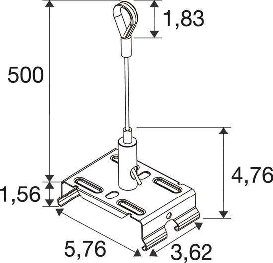 SLV 1011060 EASYLIGHT, SCKL 5000 Steel Cable Suspension Kits 5000MM with Loop SLVtec