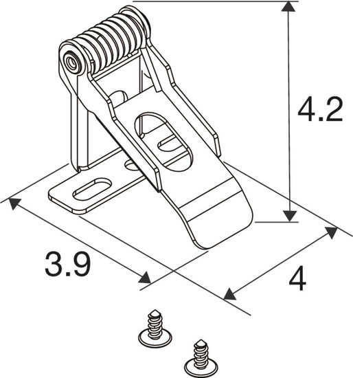 SLV 1011084 PANEL P/PAVANNO, Mounting Criclips 4 pcs SLVtec