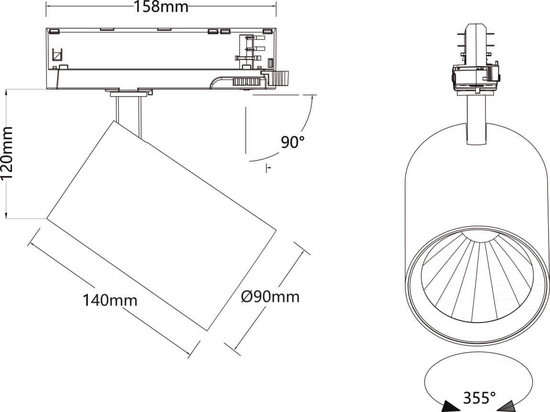 SLV 1011090 TRACKSPOT P, 3PH. 61 927 VWB ML BK SLVtec