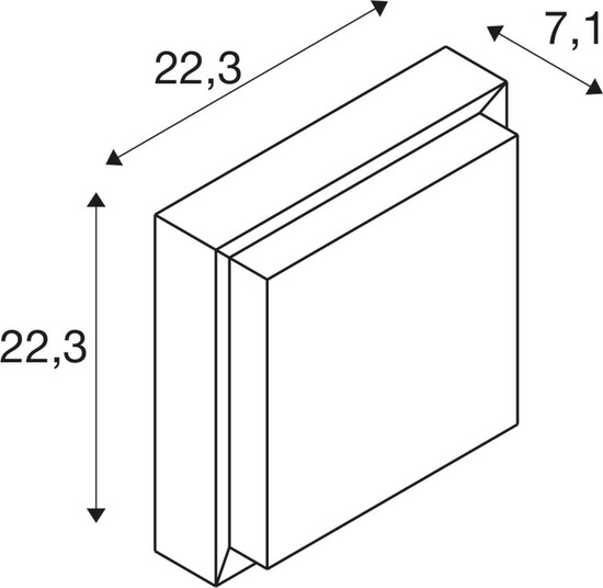 SLV 1011260 AINOS SLIDE WL, Wandaufbauleuchte, eckig, Phase, 2700/3000K, 11W, IP65, schwarz