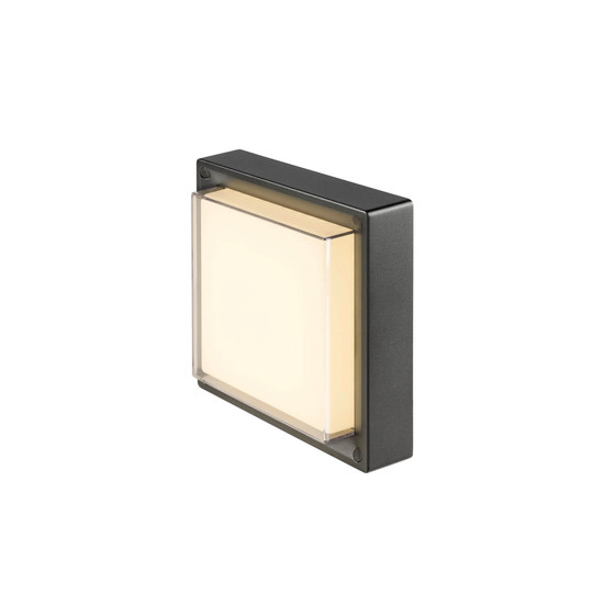 SLV 1011262 AINOS SLIDE WL, Wandaufbauleuchte, eckig, Sensor, 2700/3000K, 11.5W, IP65, schwarz