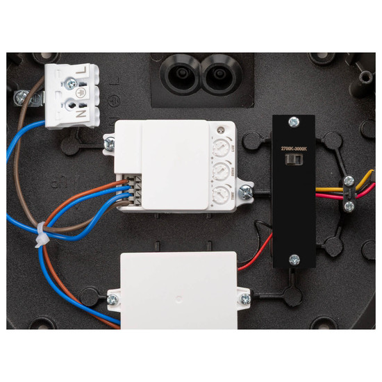SLV 1011263 AINOS SLIDE WL, Wandaufbauleuchte, rund, Sensor, 2700/3000K, 11.5W, IP65, schwarz