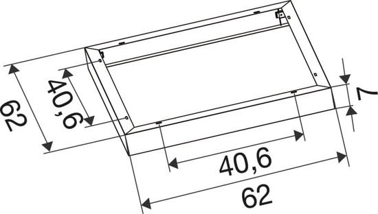 SLV 1011267 Surface Mounting Frame, 625 WH SLVtec