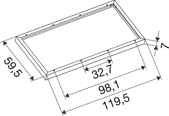 SLV 1011269 Surface Mounting Frame, 1200/600 WH SLVtec
