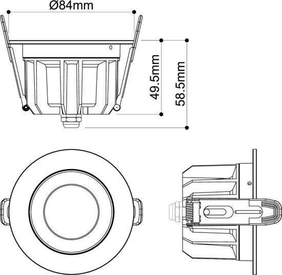 SLV 1011290 DOWNLIGHT P, 84 12 HG 830 60 ML WH IP54 SLVtec