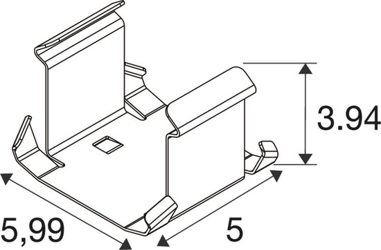 SLV 1011333 RETRO, Mounting Clip Q-STIN T5, Q-STIN T8, VLG T5, VLG T8 SLVtec