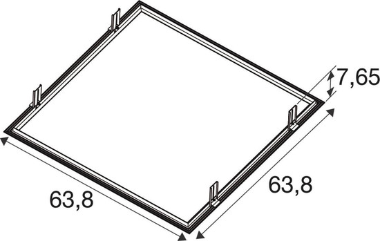 SLV 1011334 Recessed Mounting Frame, 600 WH SLVtec