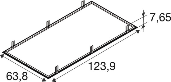 SLV 1011337 Recessed Mounting Frame, 1200/600 WH SLVtec