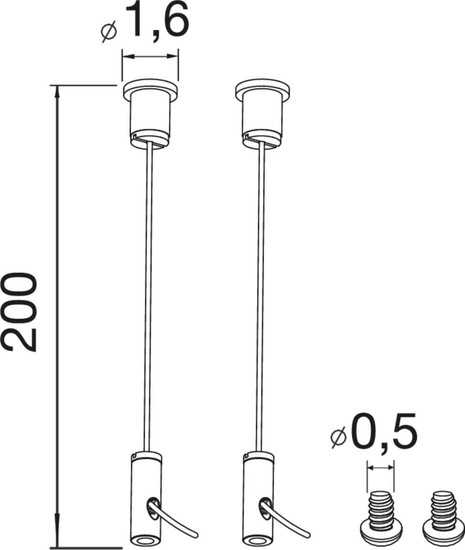 SLV 1011504 TUBULAR P, Suspension Kit 2M 2PCS. SLVtec
