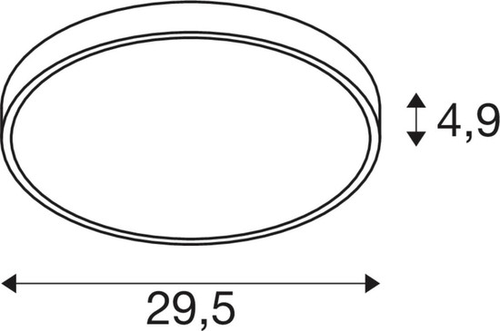 SLV 1011701 MEDO 2 SLIM 30, CL, DALI, Deckenaufbauleuchte, 3000/4000K, 8.6W, 85°, schwarz