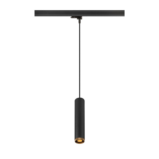 SLV 1011710 GRIP! L, 3-Phasen Pendelleuchte, QPAR51, GU10, schwarz / goldfarben
