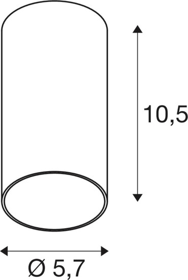 SLV 1011720 ENOLA 2.0 M, CL, Single, QPAR51, Deckenaufbauleuchte, weiß
