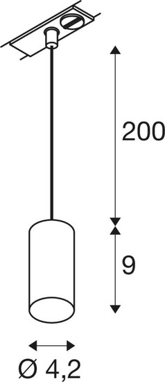 SLV 1011727 ENOLA 2.0 M, 1-Phasen Pendelleuchte, Single, GU10 MINI, PAR11, schwarz