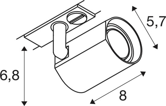 SLV 1011759 BIMA 2.0, 1-Phasen Spot, Single, QPAR51, schwarz