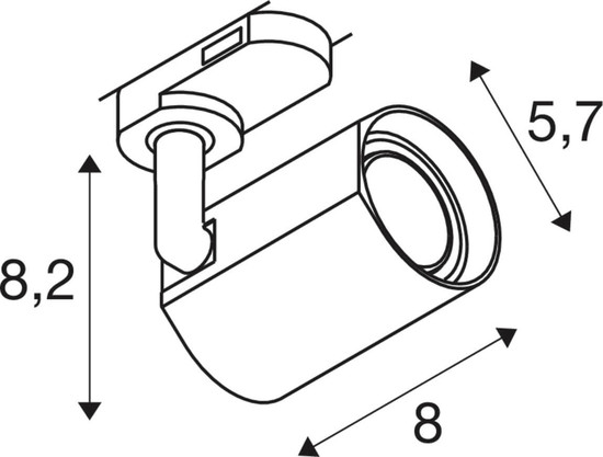 SLV 1011763 BIMA 2.0, 3-Phasen Spot, Single, QPAR51, schwarz