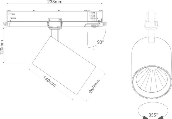 SLV 1011798 TRACKSPOT P 3PH, 62 940 MB ML HW DALI SLVtec