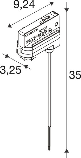 SLV 1011843 BATTEN INDUSTRY C+P, TRACK Adapter WH SLVtec
